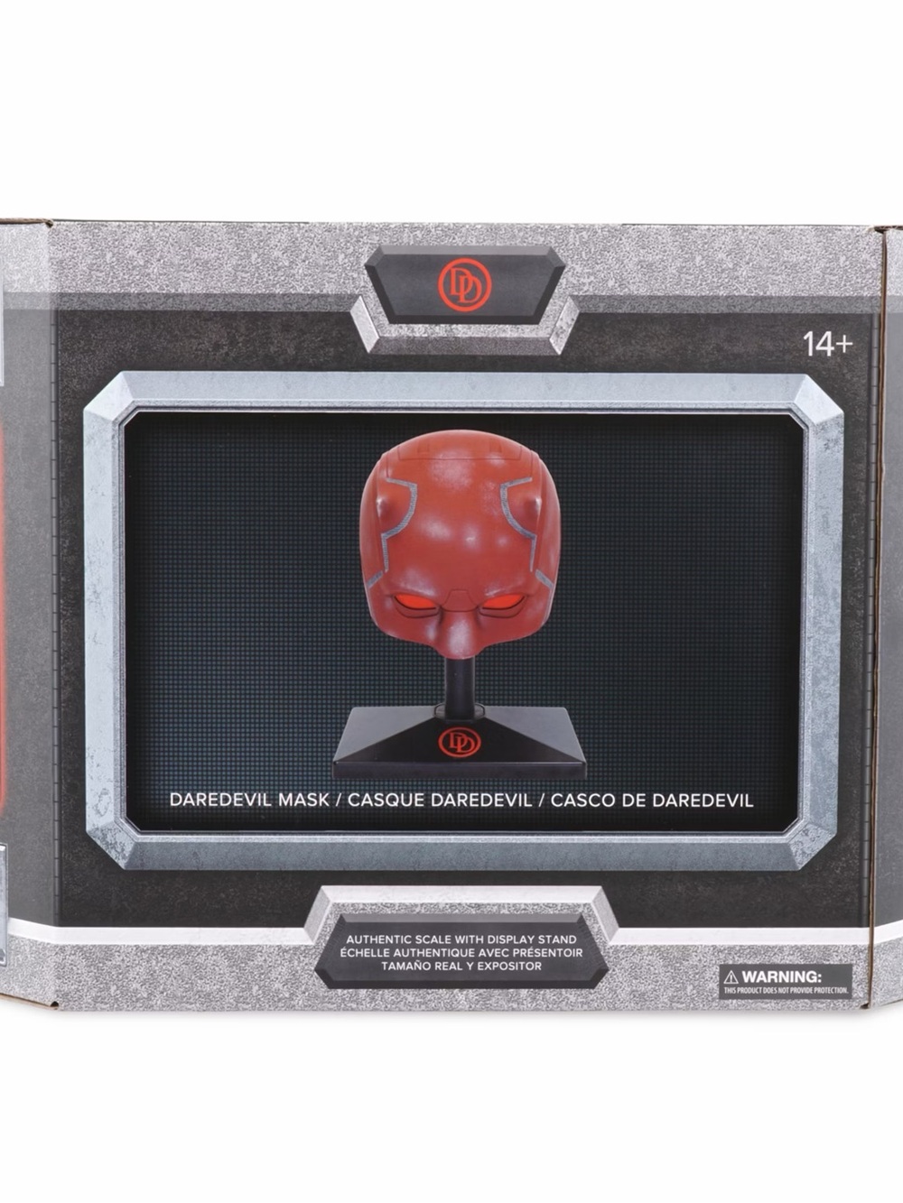 Disney Red Daredevil Mask Replica with Black Stand